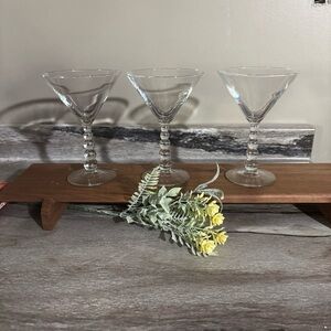 Elegant Clear Glass Martini Set